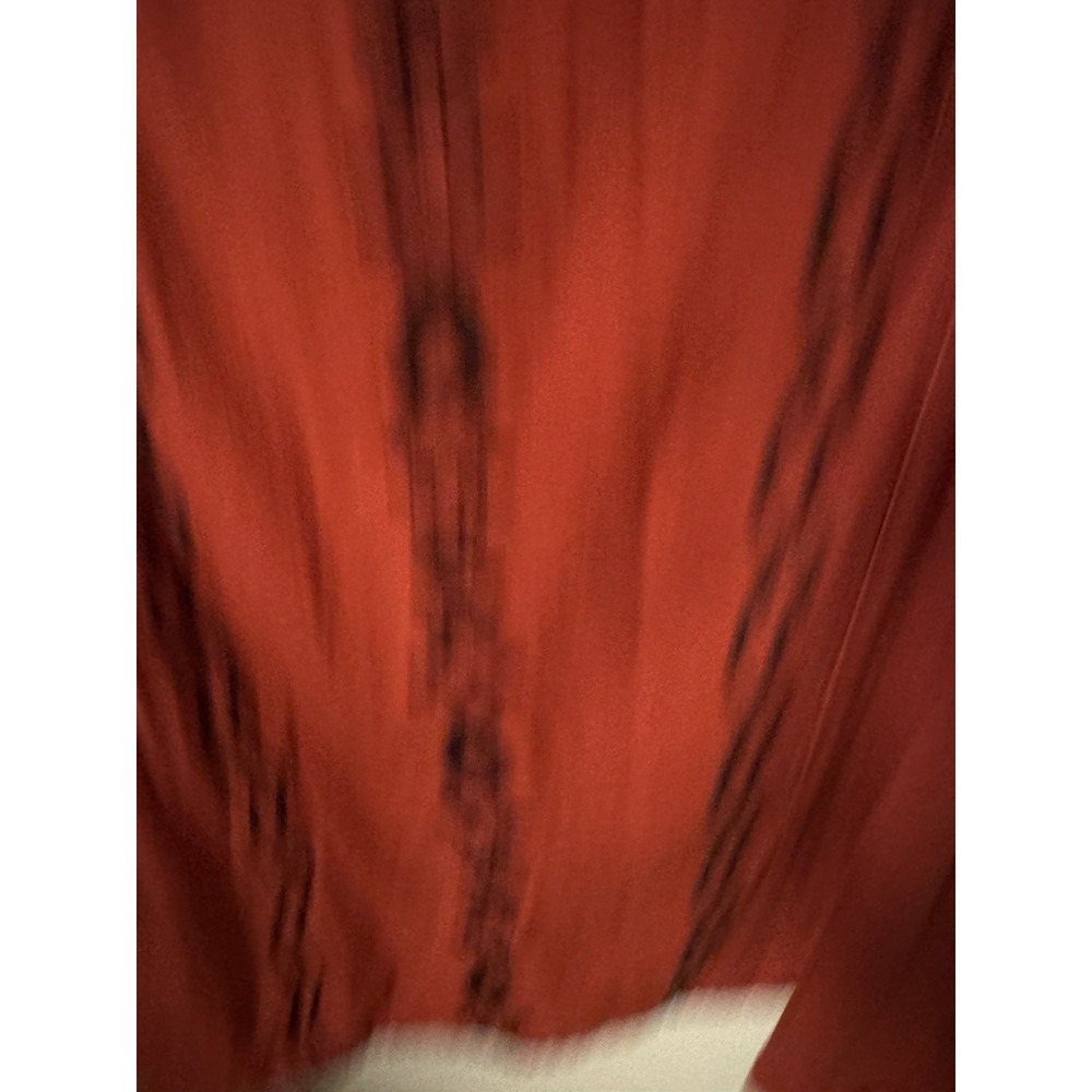 Zudio Women's Burnt Red/orange Embroidered Folk Style Dress - Picture 4 of 12